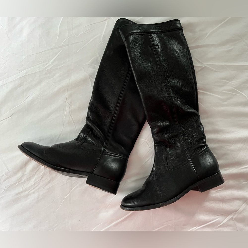 Frye black leather boots